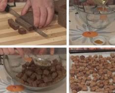 Как приготовить вкусные сухарики в духовке